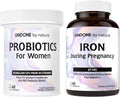 Probiotic for Women & Iron During Pregnancy, 2 Packs, 60ct J911