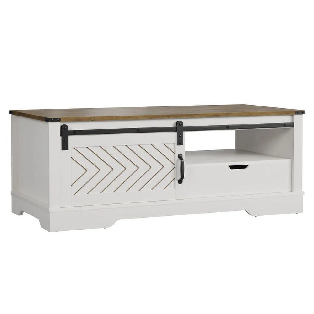 White & Oak Rectangular Coffee Table X60035