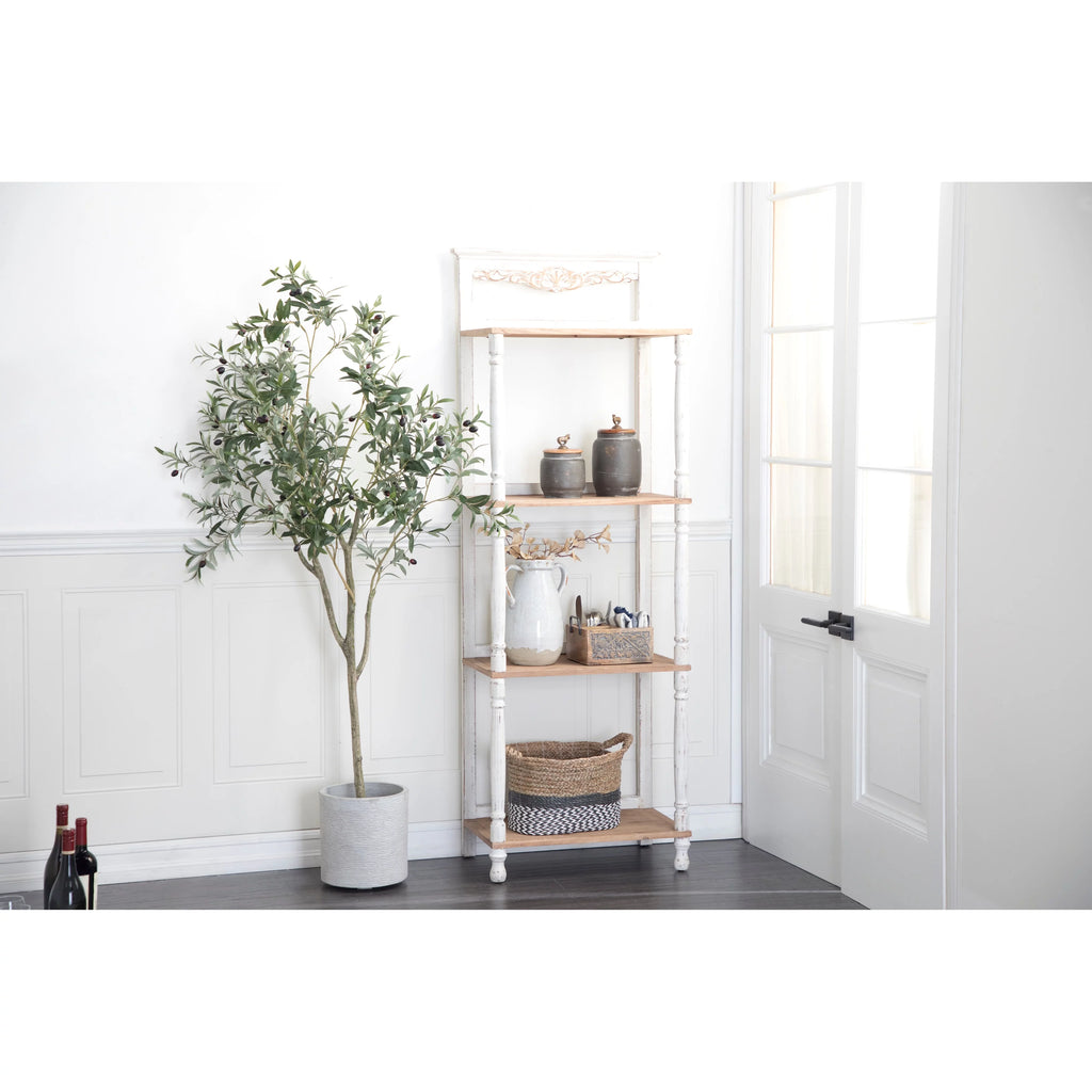 White Wood Shelving Unit A700