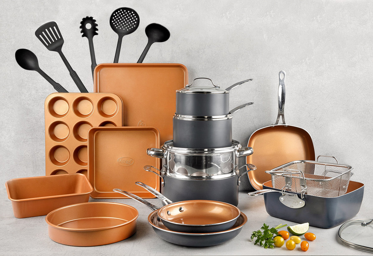 25 Piece Non Stick Cookware Set with Utensils A4842