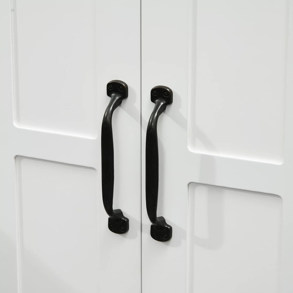 White Bathroom Sink Cabinet with Adjustable Shelf M352