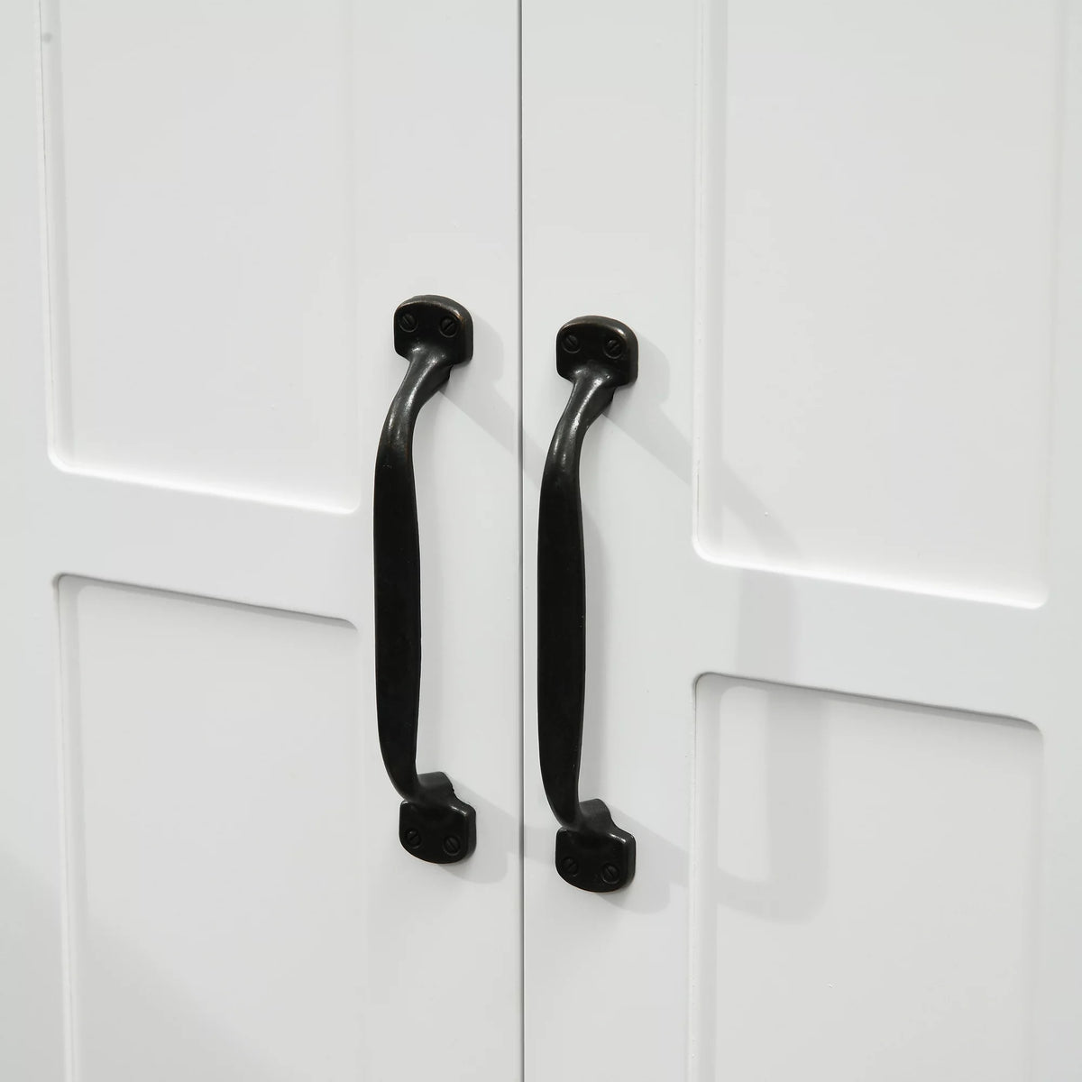 White Bathroom Sink Cabinet with Adjustable Shelf M352