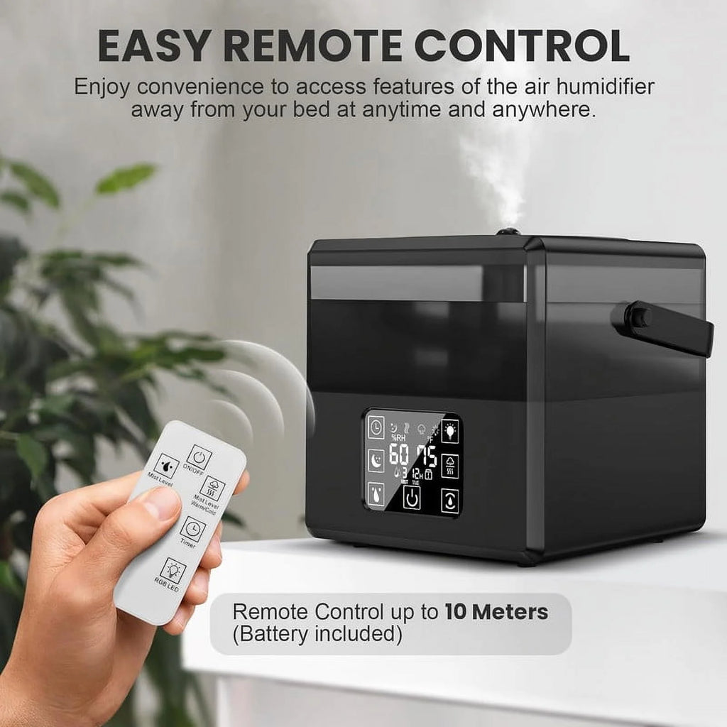 Black Warm & Cool Mist Humidifier with Remote Control E5089