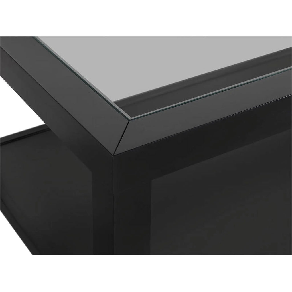 3 Piece Coffee Table and 2 End Tables in Black Y464