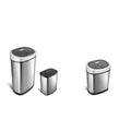 Automatic Touchless Infrared Motion Sensor Trash Can Combo Set, 13 Gal & 2 Gal Stainless Steel M81768