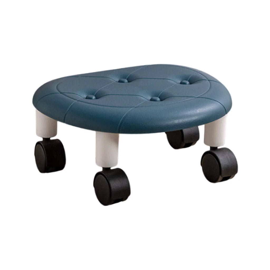 Low Rolling Seat with Wheels Rotatable Blue O821