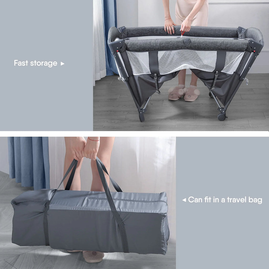 Infant Bedside Sleeper Bassinet with Wheels R4889