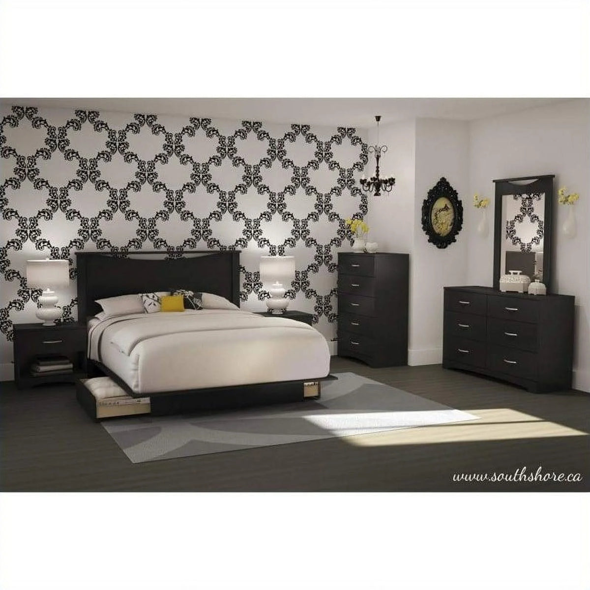2-Piece 5-Drawer Chest and 6-Drawer Double Dresser Z111