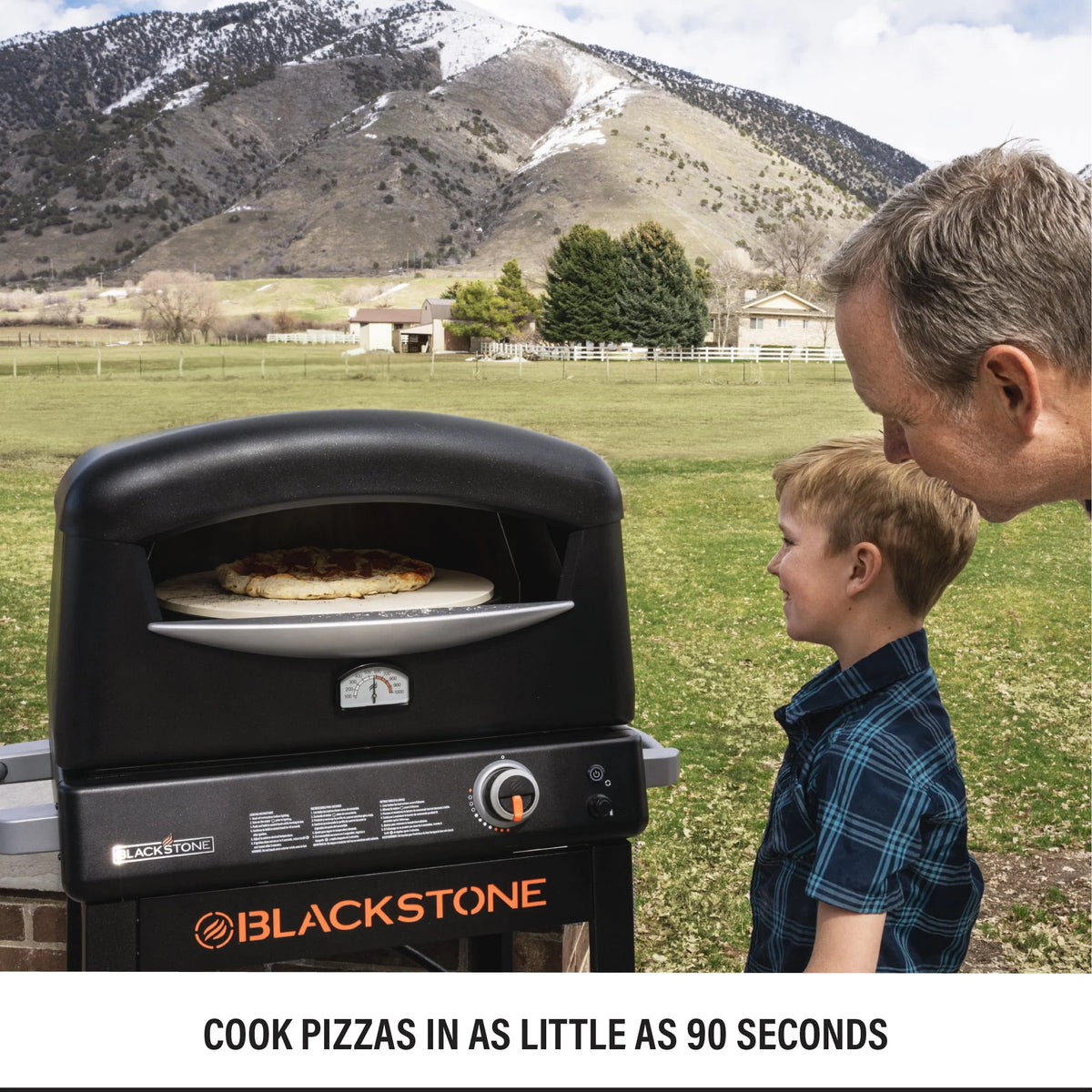 Propane Pizza Oven with Rotating Cordierite Stone and Mobile Stand X823432