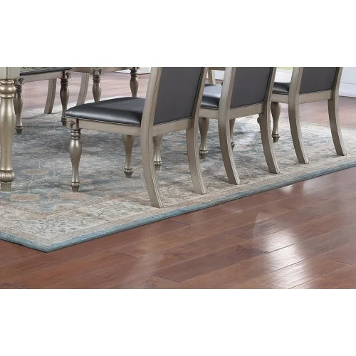 Set of 2 Grey Rubberwood Dining Chairs with Upholstered Seat O116440