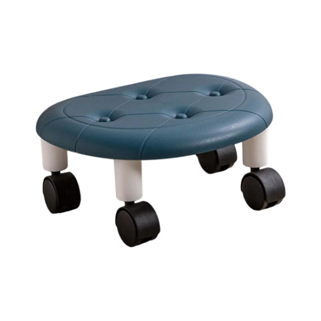 Low Rolling Seat with Wheels Rotatable Blue O821