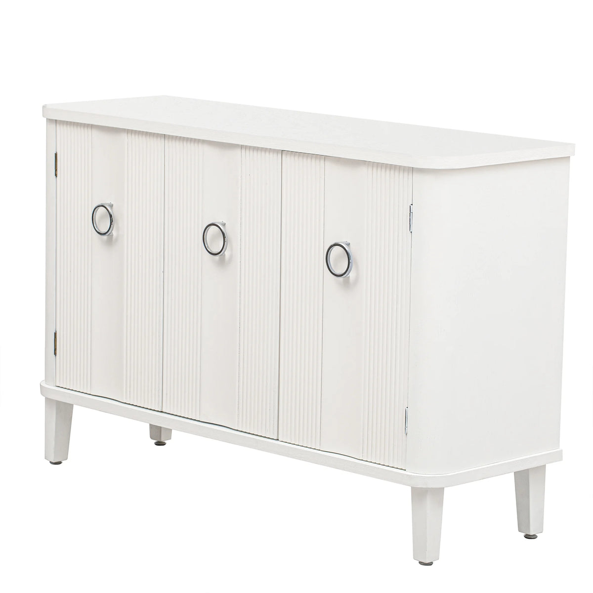 Solid Wood Veneer Storage Cabinet with Three Doors H5730