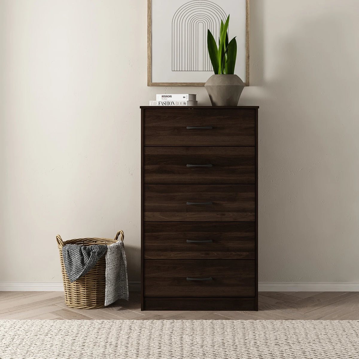 White 5 Drawer Dresser Z2071