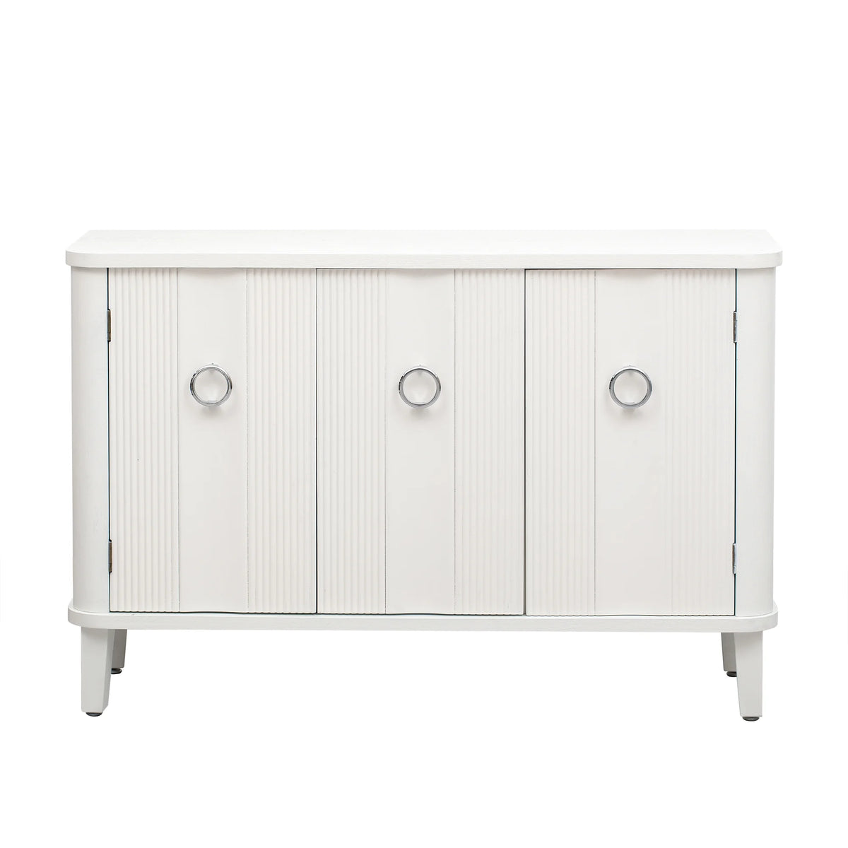 Solid Wood Veneer Storage Cabinet with Three Doors H5730