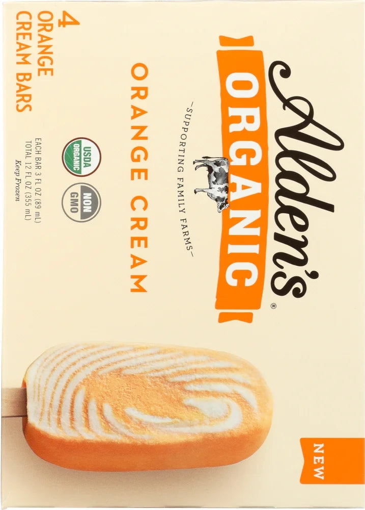 Organic Orange Cream Ice Cream Bars, 3 Fl Oz, 4 Count I64572