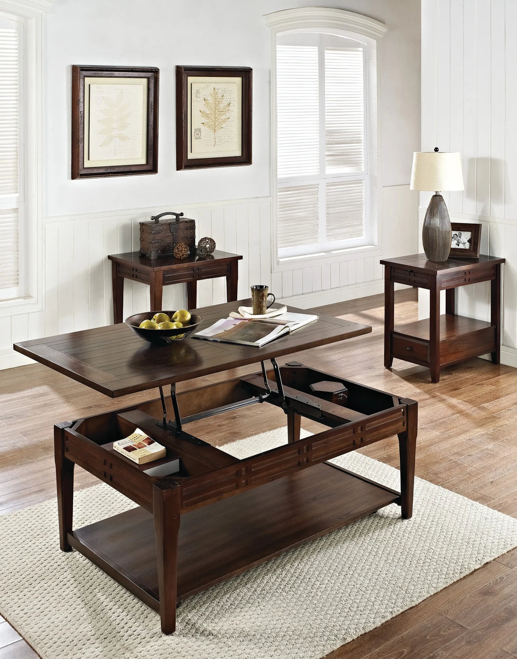 Rustic Wood Lift Top Coffee Table I2637