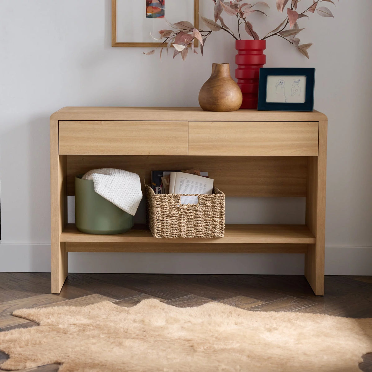 Light Oak Entry Table L89780