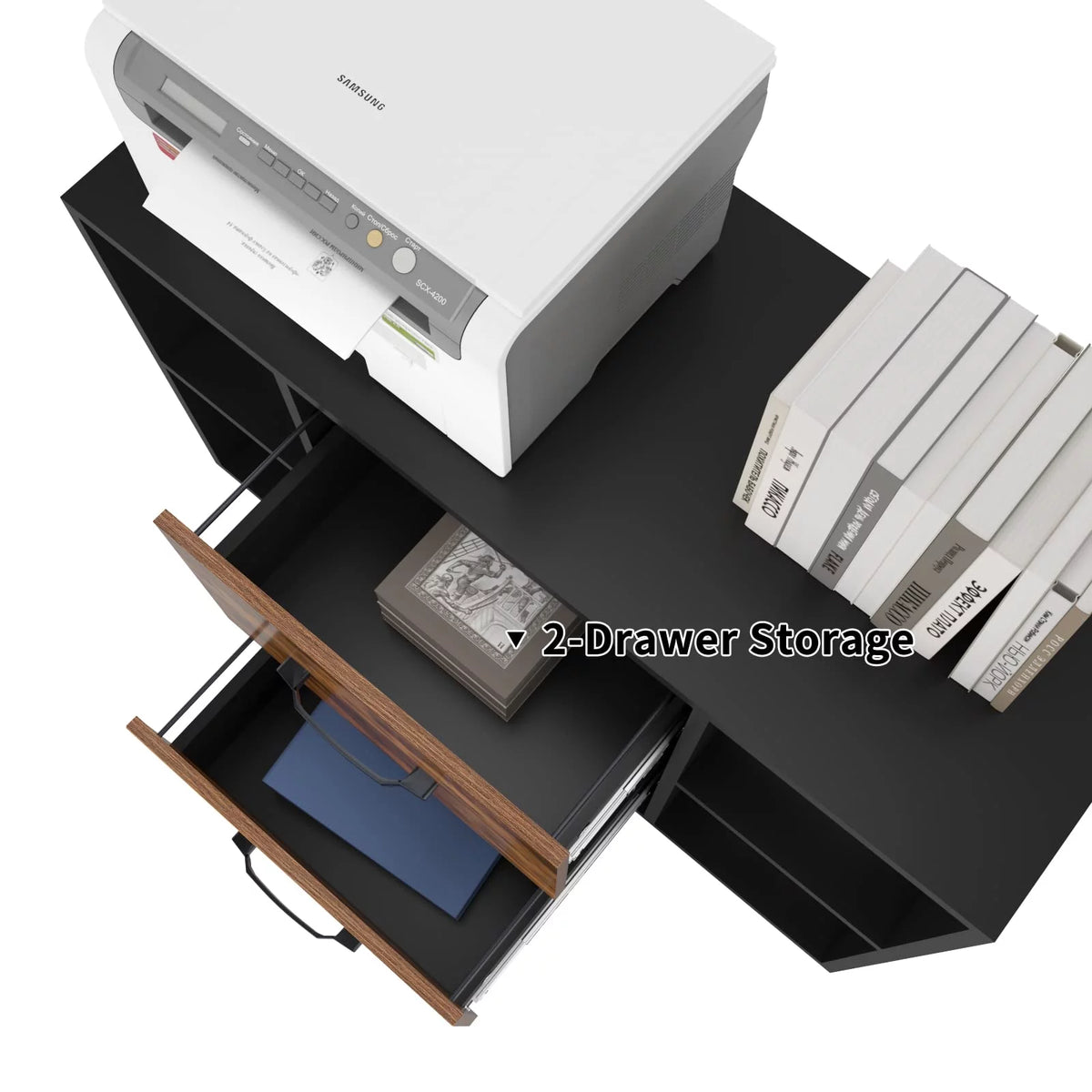 35.4" Mobile Lateral File Cabinet with 3 Drawers J8055
