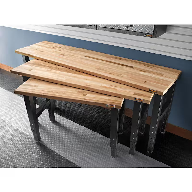 Adjustable Height Birch Top Workbench I392112