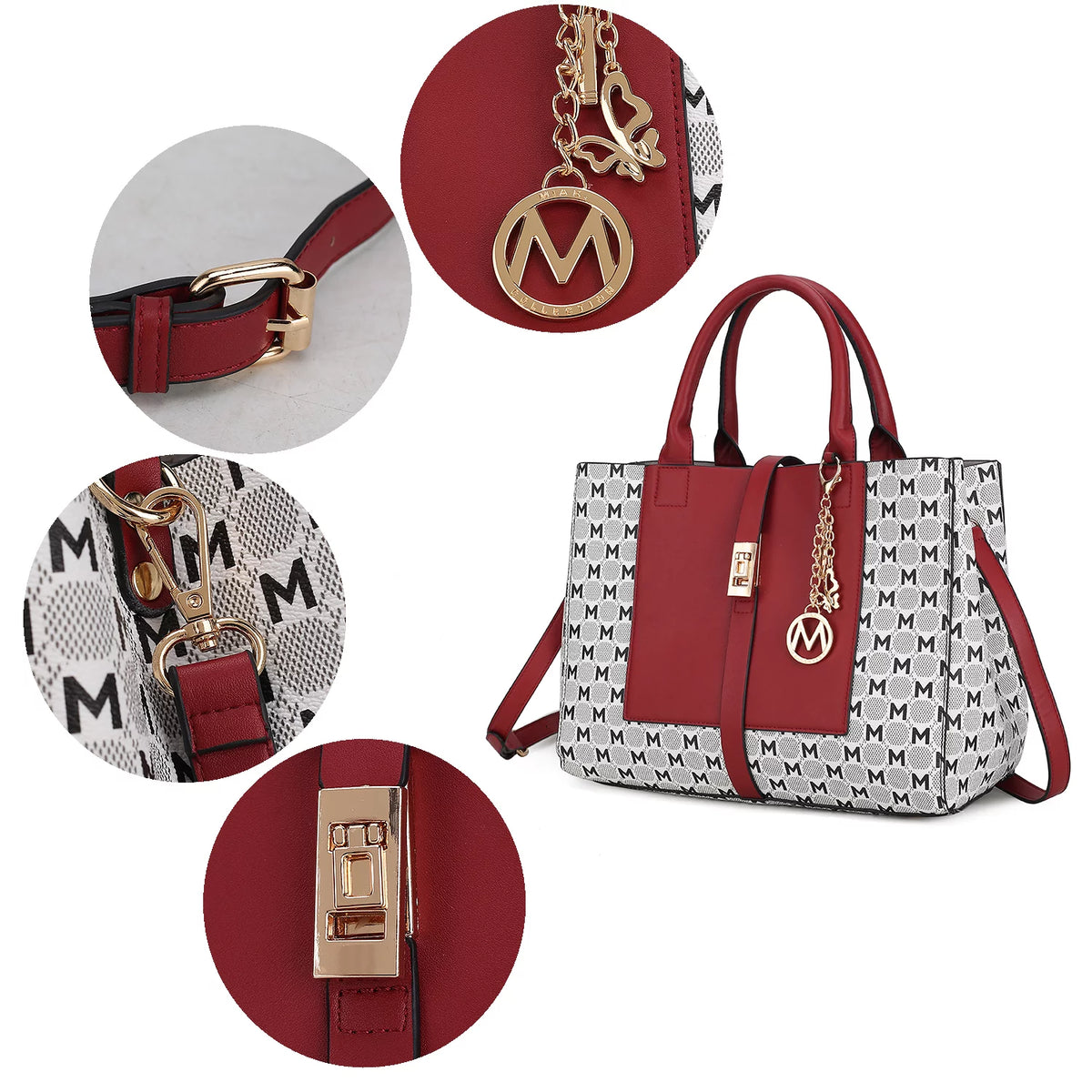 Satchel Handbag with Wallet 2 Pieces H53877