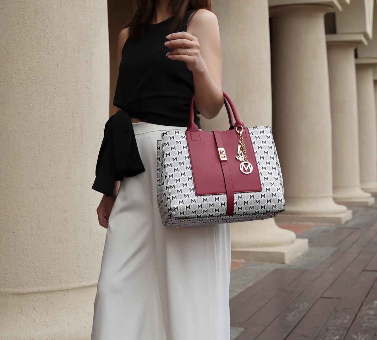Satchel Handbag with Wallet 2 Pieces H53877