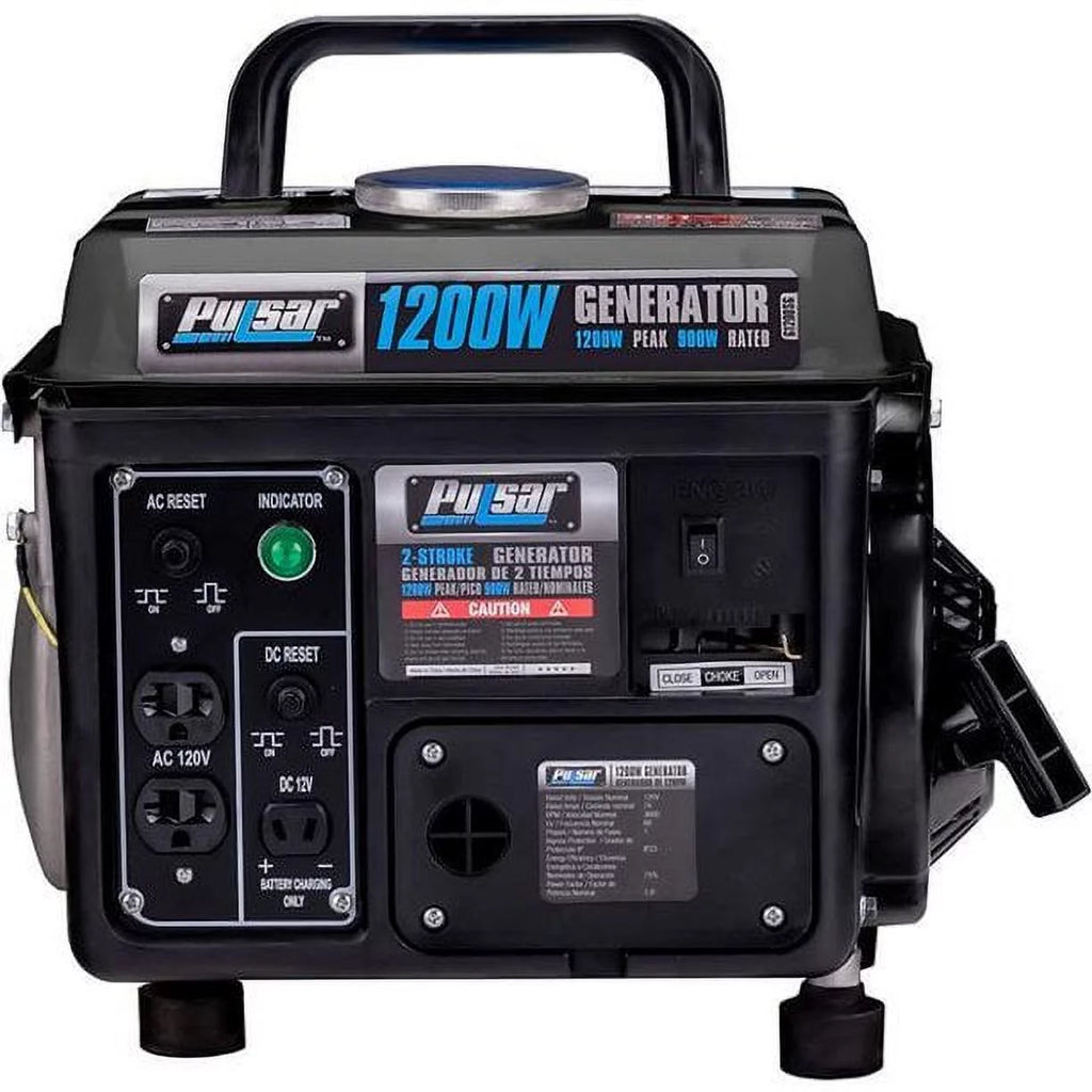 Portable Gas-Powered Generator with Carrying Handle, 1200W, Black/Gray I6065