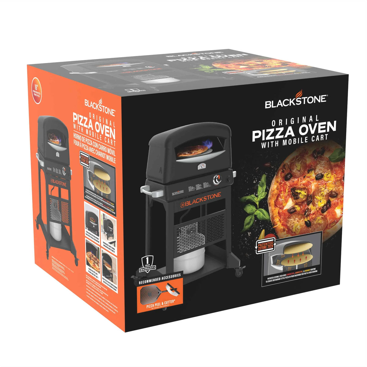 Propane Pizza Oven with Rotating Cordierite Stone and Mobile Stand X823432