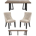 4 Piece Dining Table Side Chairs and Bench Set C962