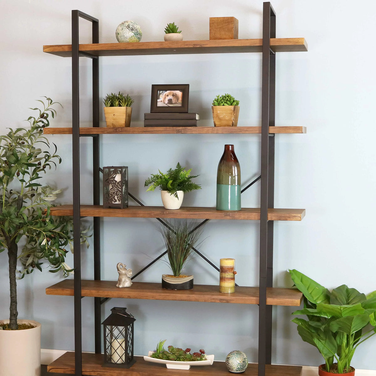 5 Shelf Wood Veneer Bookshelf K236583