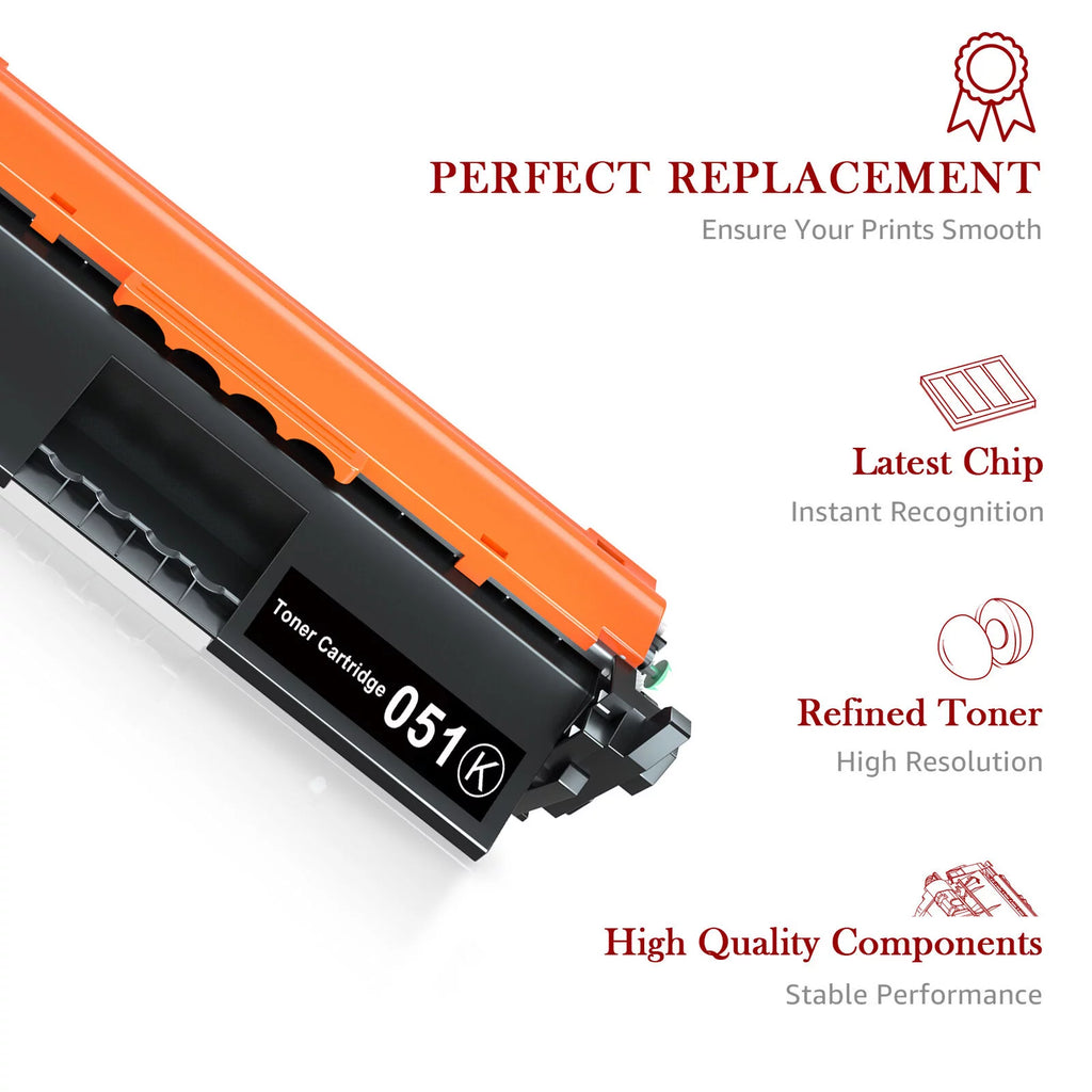 Compatible Toner for Canon 051 Printer, Black, 2-Pack R2448