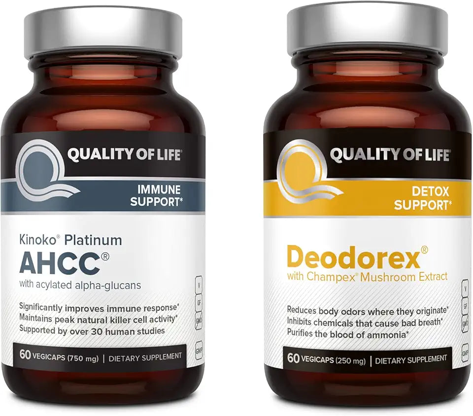 All Natural Immune Support and Detox Bundle - Mushroom Extract - Detox Support Supplement W85954