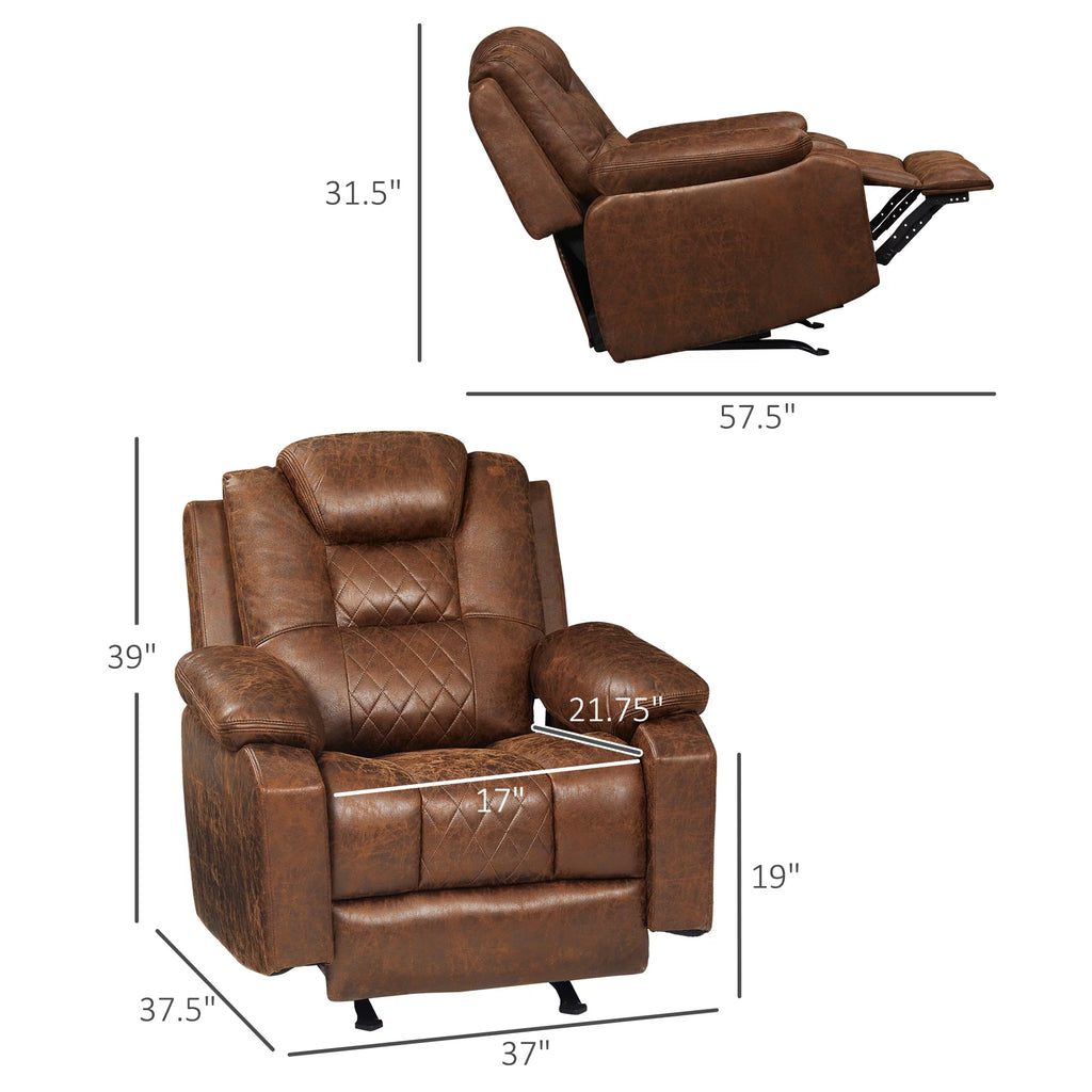 Brown Manual Recliner Chair T13534