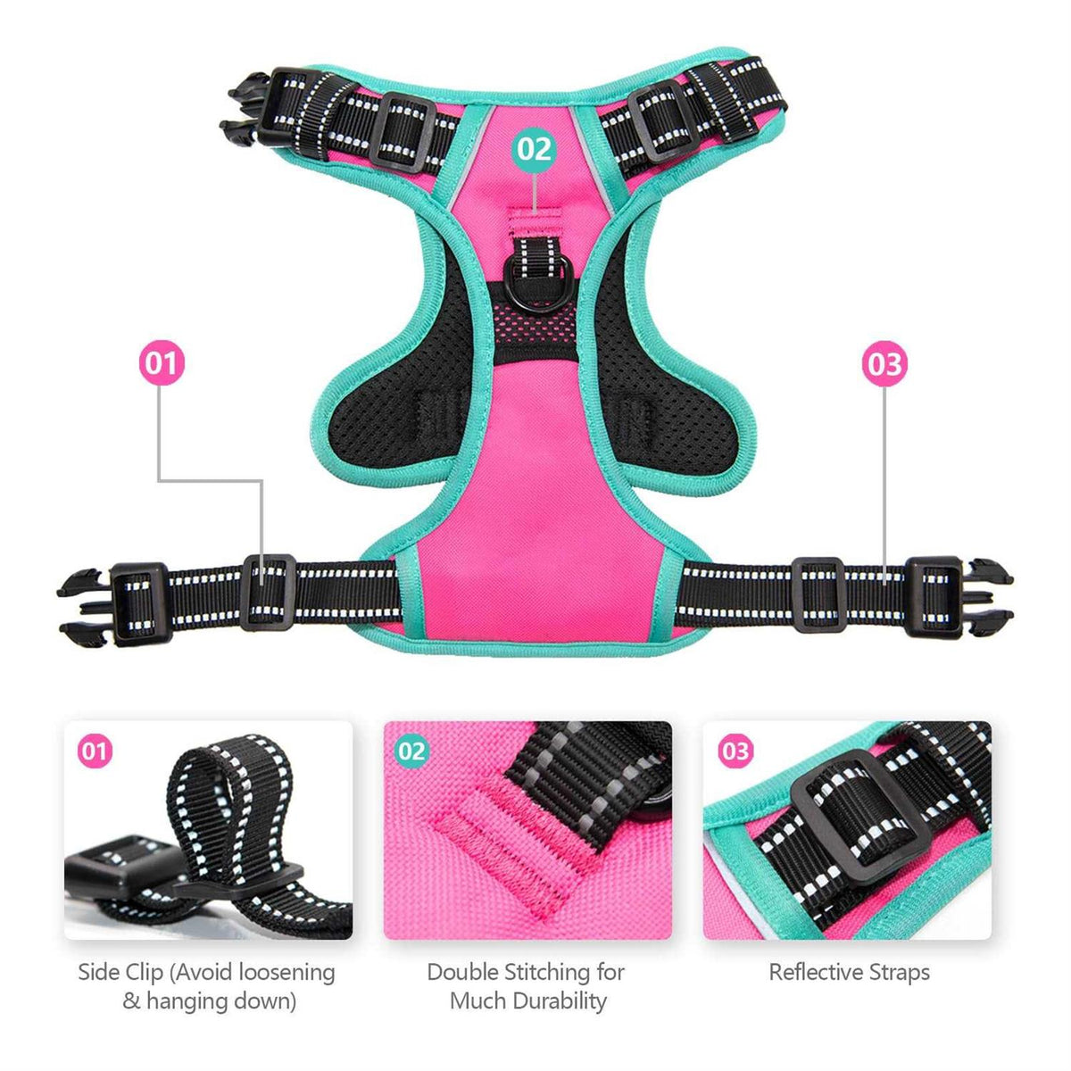 No Pull Reflective Dog Harness with Handle L487205