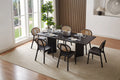Black 78.74 inch Wood Dining Table B7437