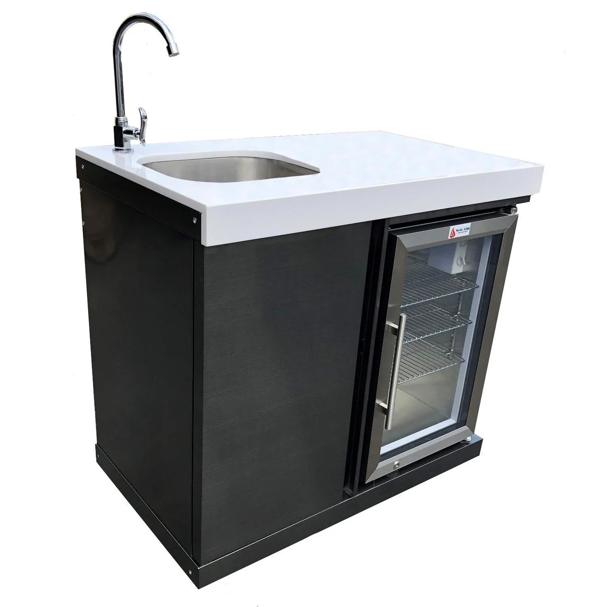 Black Stainless Steel Beverage Center J8188