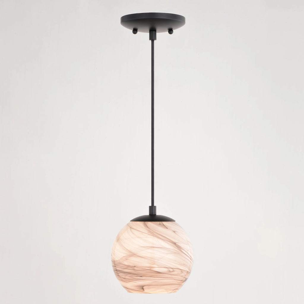 Matte Black Art Glass Mini Pendant Ceiling Light L713