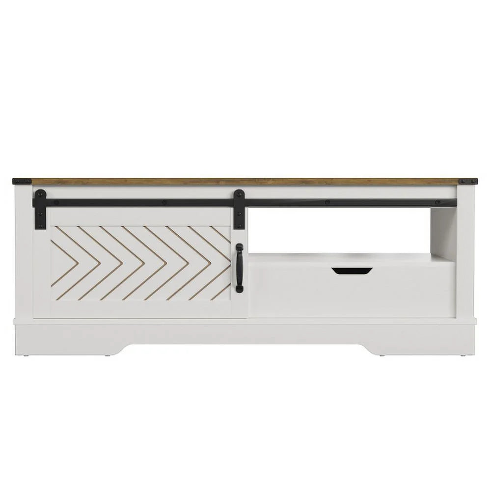 White & Oak Rectangular Coffee Table X60035
