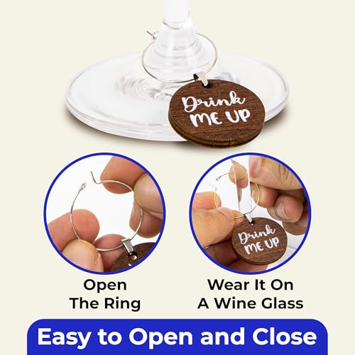 15 Pcs Christmas Wine Glass Charms O9566