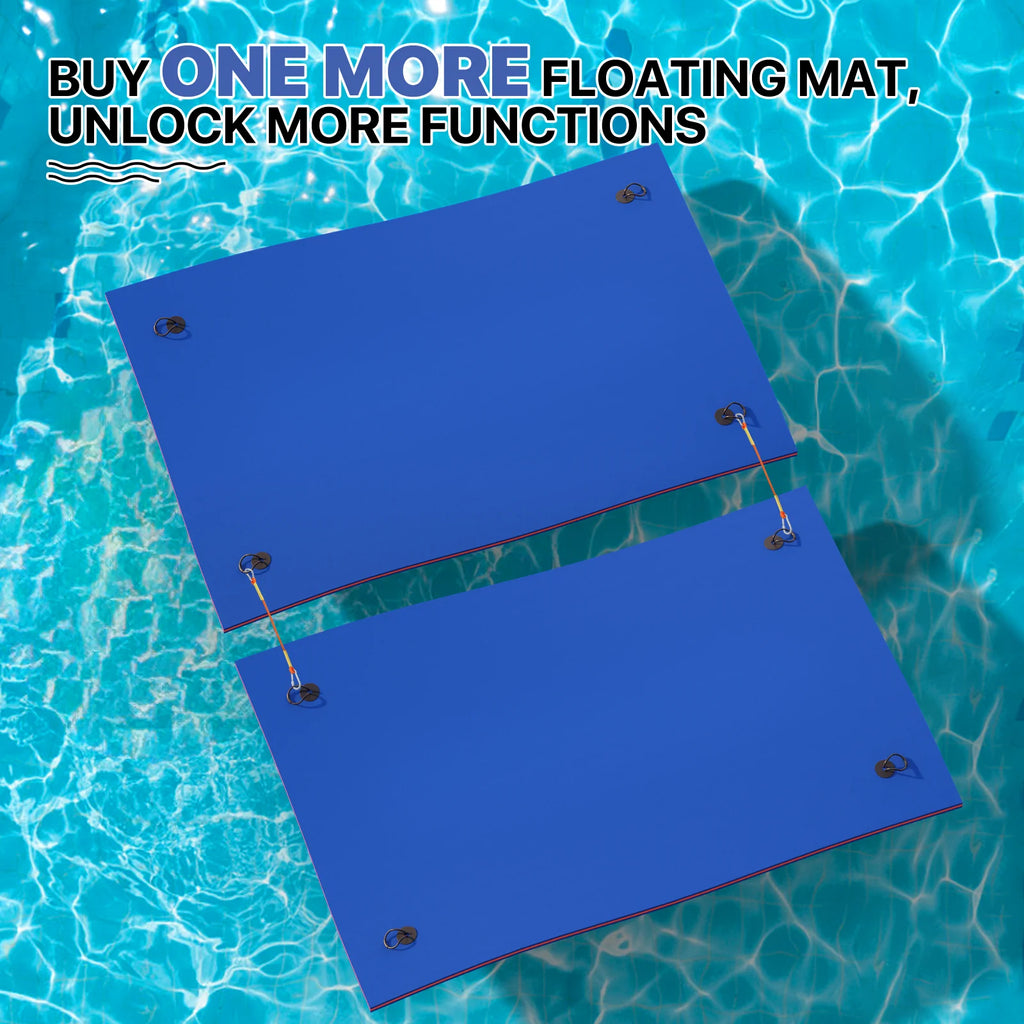 Blue 9x6FT Tear-Resistant XPE Foam Floating Water Mat U405