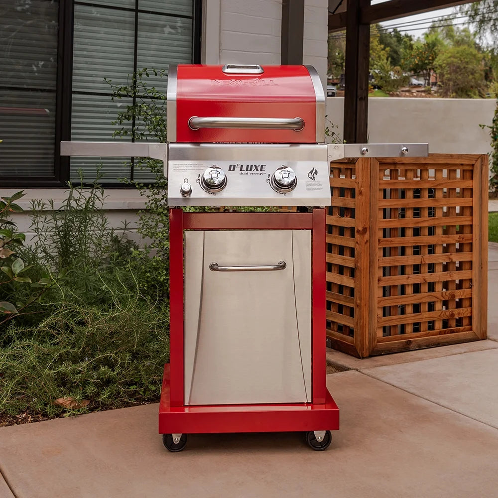2-Burner Propane Gas Grill with 2 Foldable Shelves L1421