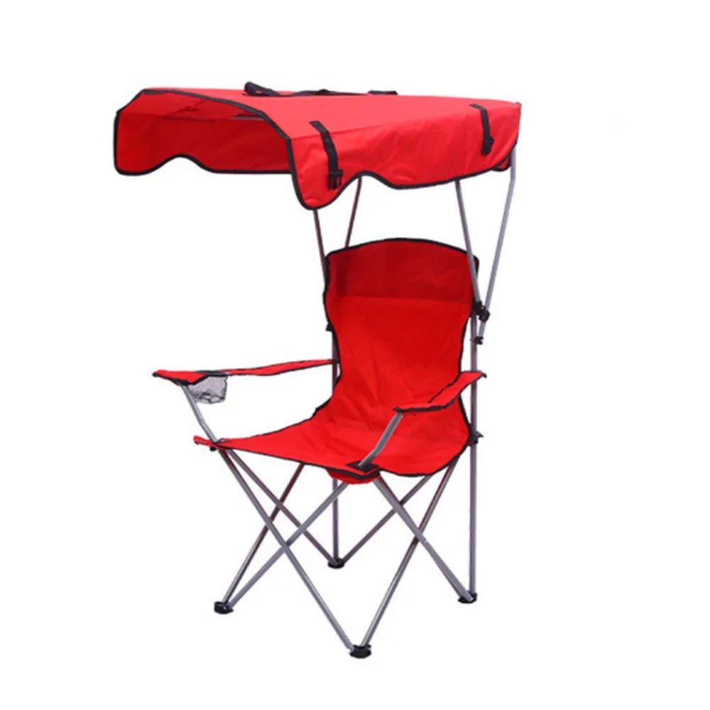 Red Portable Folding Camping Chair with Canopy P4020
