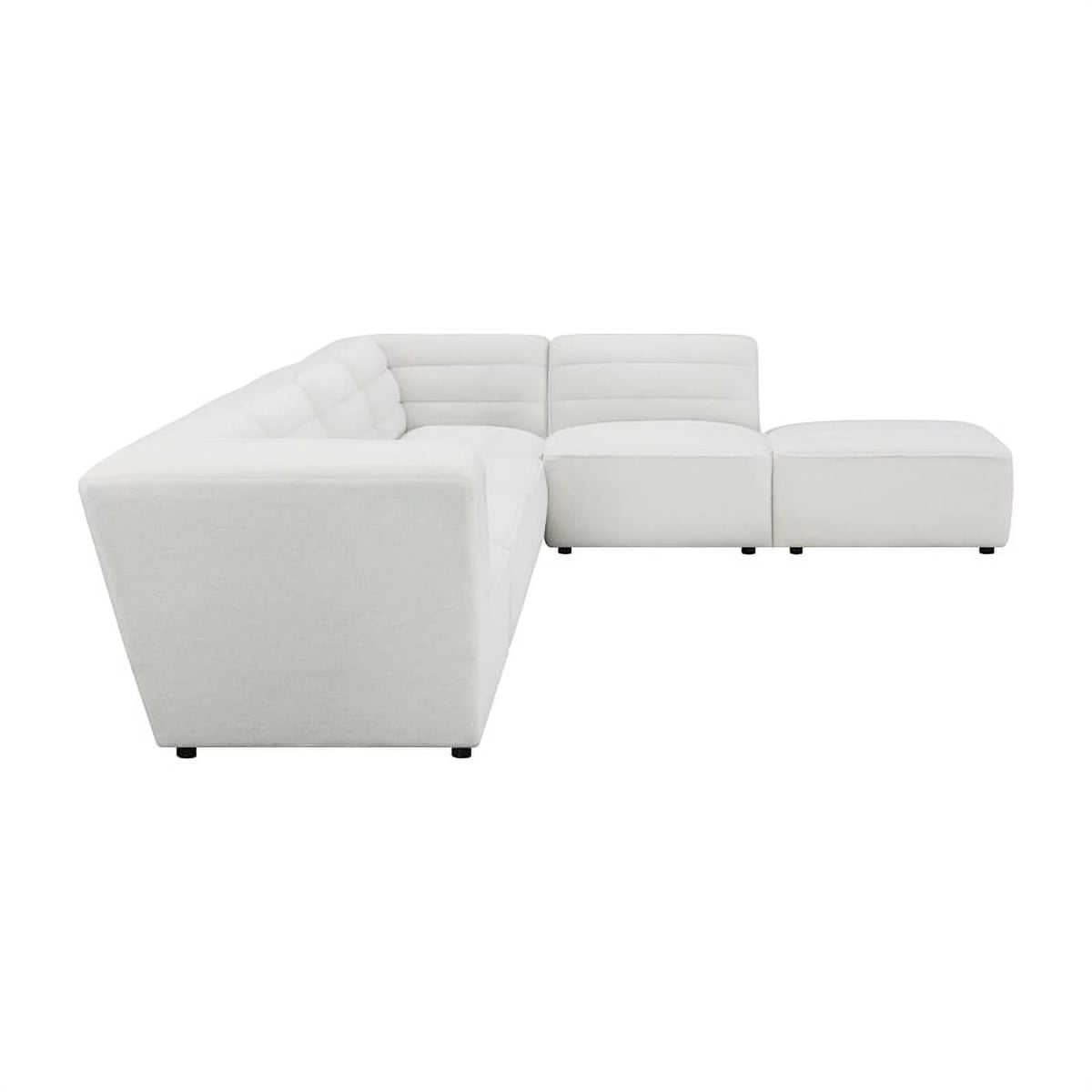 White 6-Piece Faux Leather Sectional Q988