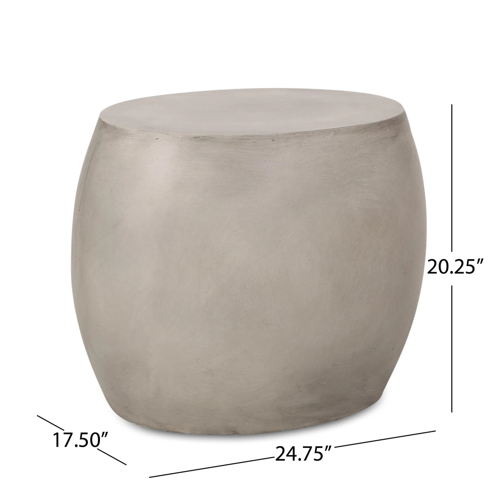 Light Gray Concrete Side Table E583851