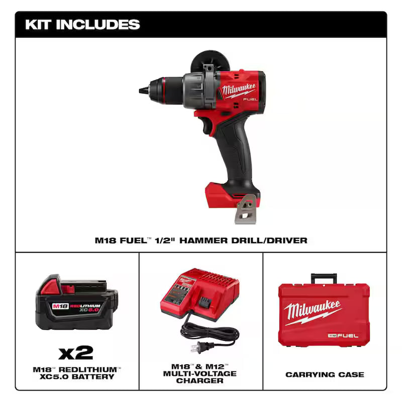 18-V Lithium-Ion Brushless Cordless Hammer Drill and Impact Wrench Kit K71499