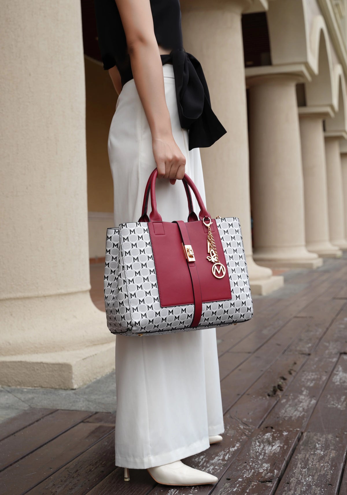 Satchel Handbag with Wallet 2 Pieces H53877