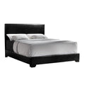 Queen Upholstered Panel Bed Black Z86970