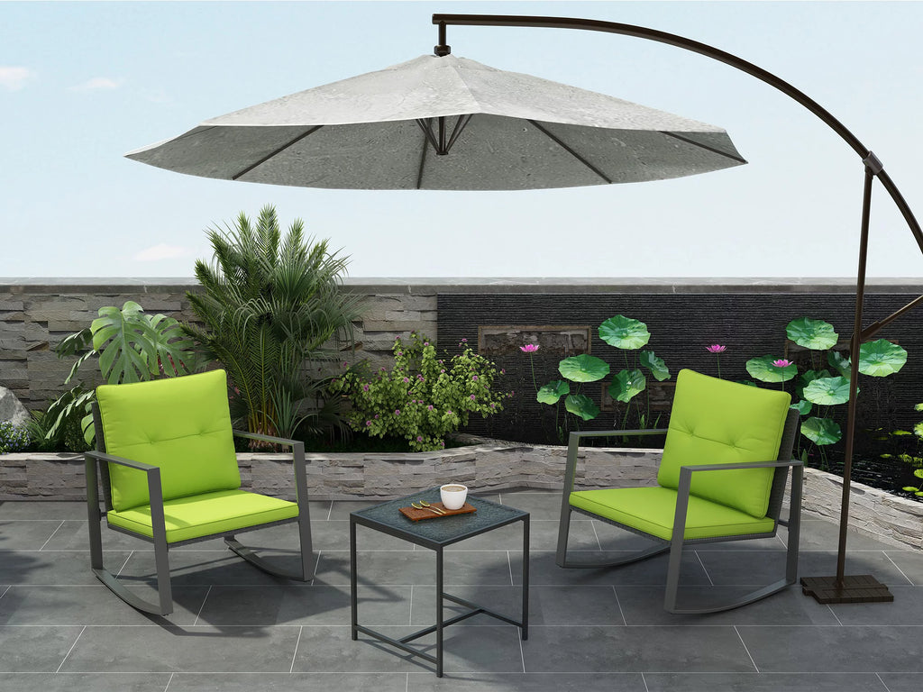 3-Piece Outdoor Bistro Set Green A609005