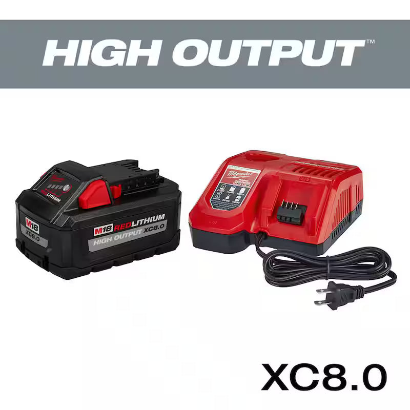 18V Lithium-Ion Brushless Cordless 1 in. Impact Wrench with Friction Ring & 8.0Ah Battery Starter Kit S586583