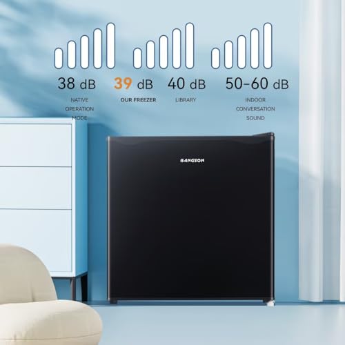1.1 Cu.ft Black Compact Upright Freezer with Removable Shelf J92464