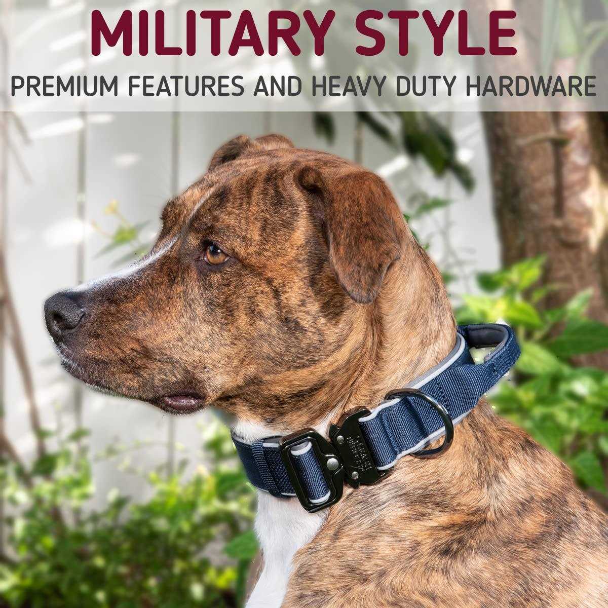 Heavy-Duty Adjustable Dog Collar with Handle A757956